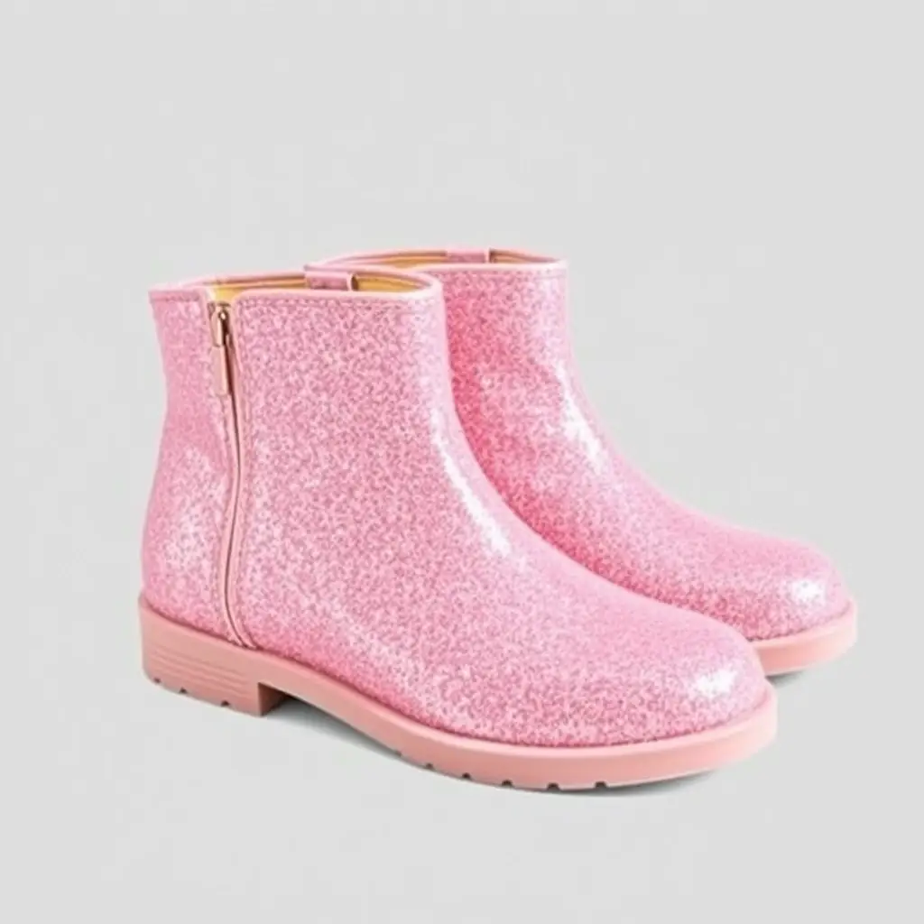 Fashion Boots - Pink Glitter