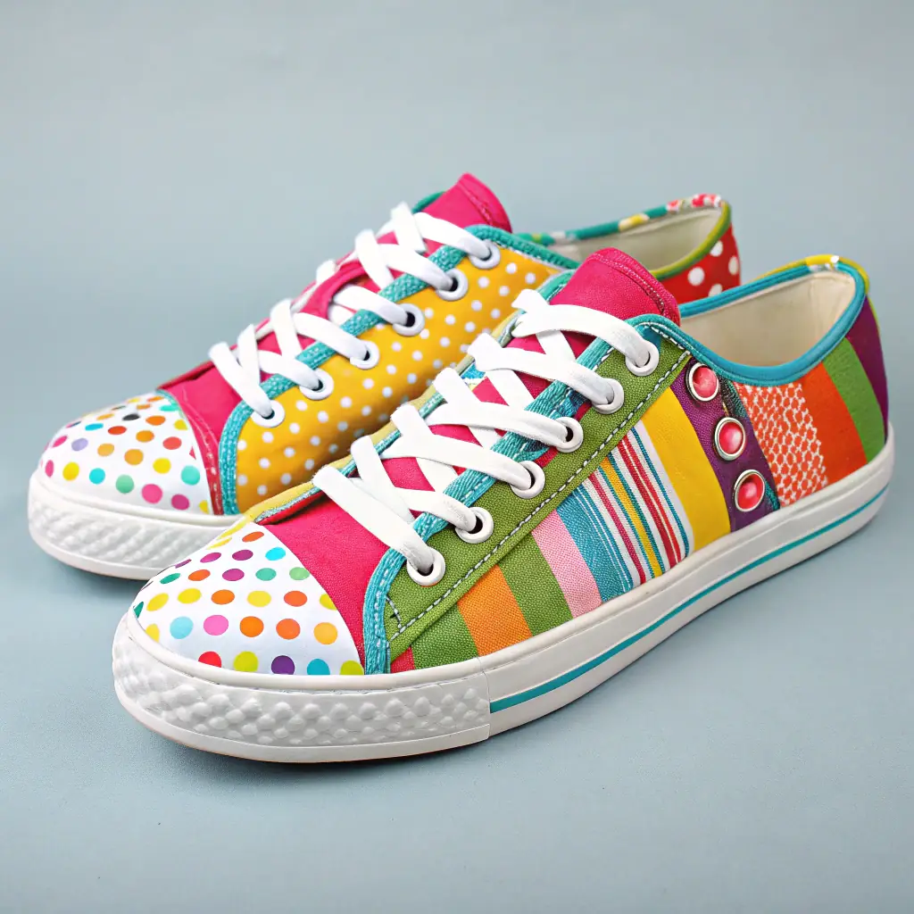 Canvas Sneakers - Rainbow Stripes